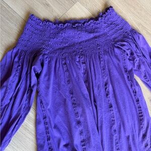 Ralph Lauren Purple Off-Shoulder Tunic